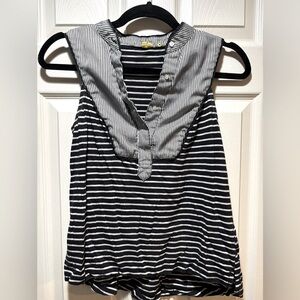 Anthropologie Little Yellow Button sleeveless top